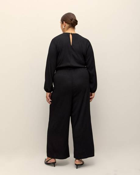 Maxi Wide-Leg Belted Jumpsuit