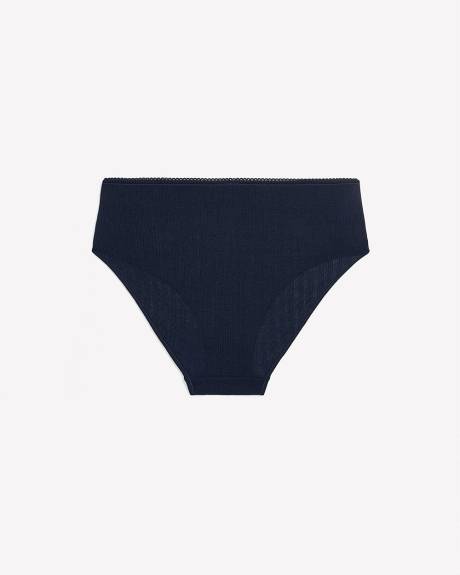 Culotte échancrée en mailles pointelle avec élastique picot - ti Voglio