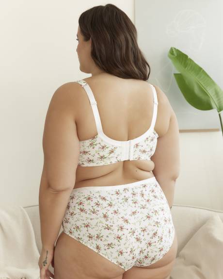 Floral Brief with Lace Appliqué - ti VOGLIO