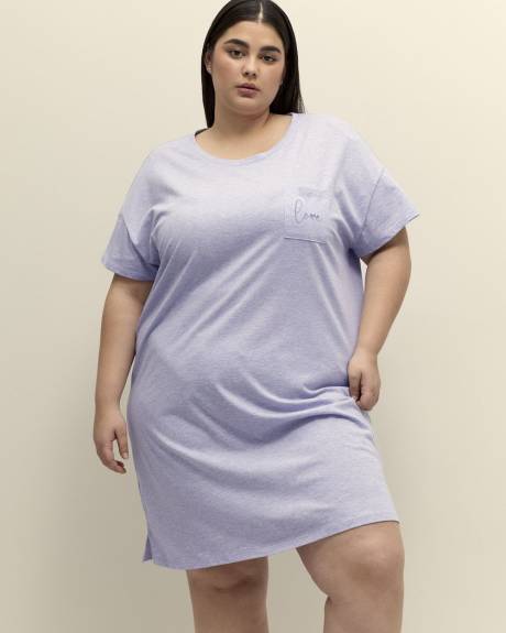 Heather Blue Short-Sleeve Sleepshirt - ti Voglio