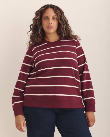 Pull en tricot molletonné à col rond