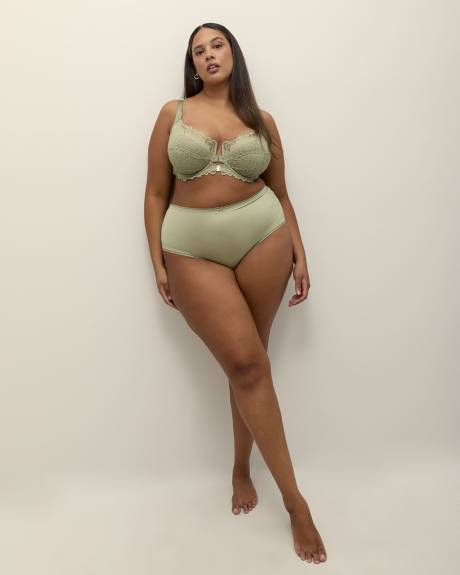 Soutien-gorge non doublé en dentelle avec fermeture avant et armatures – Déesse Collection