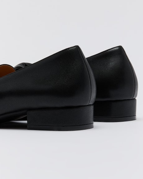 Extra Wide Width, Pointed Faux Leather Loafer