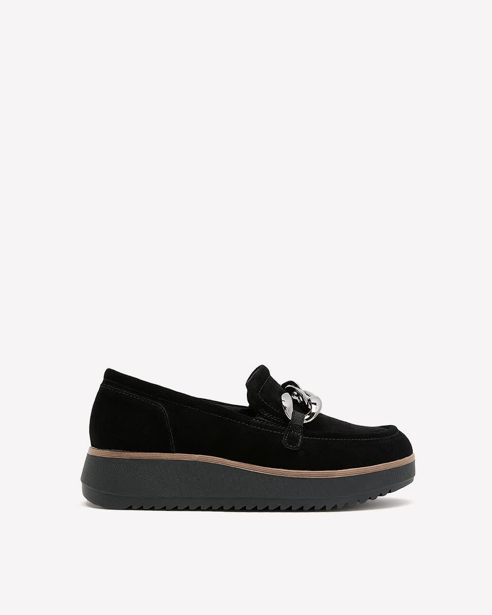 Wide Width, Black Zylah May Loafer with Buckle - Clarks