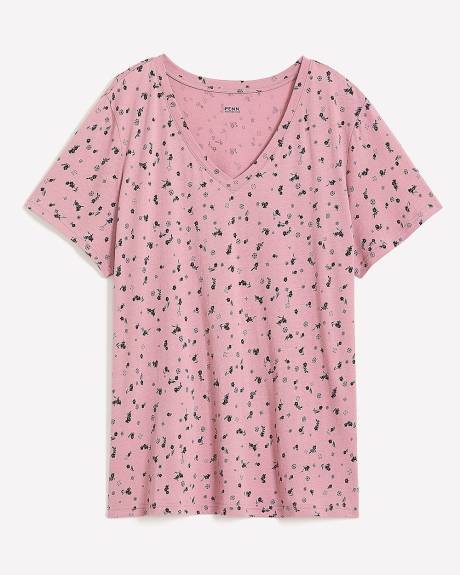 T-shirt col en V, coupe boyfriend - Essentiels PENN.