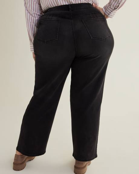 Responsible, Curvy-Fit High-Rise Wide-Leg Jeans, Black Wash - d/C Jeans