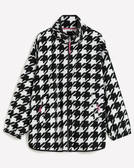 Printed Fleece Jacket With Zipper Closure - Active Zone