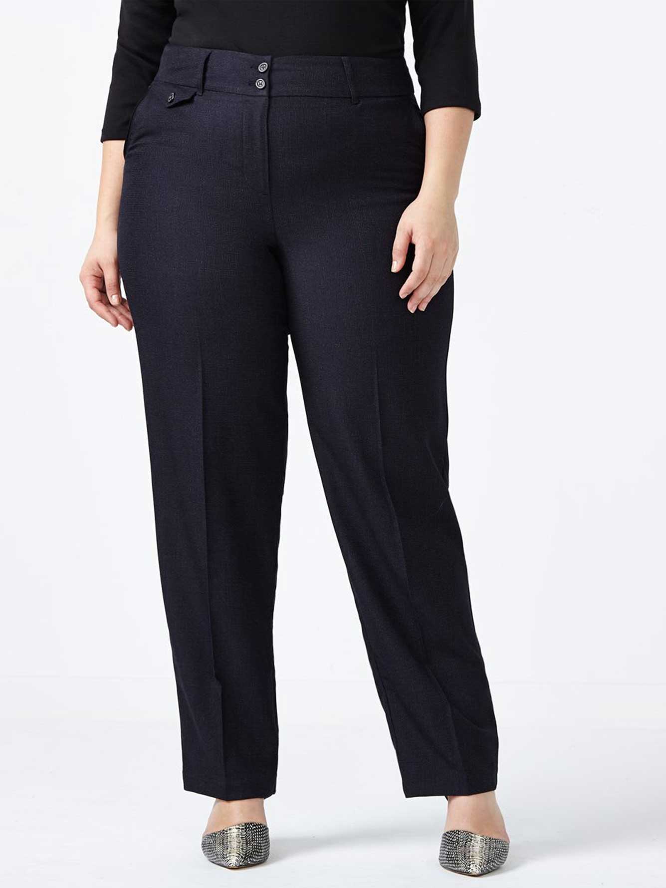 curvy fit straight leg pants