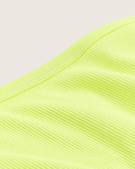 Culotte tanga côtelée, verte - ti VOGLIO