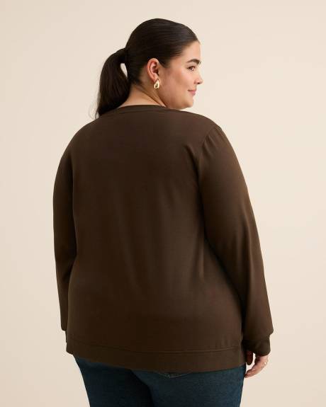 Boyfriend-Fit Crewneck Sweatshirt - PENN. Essentials Boyfriend-Fit Crewneck Sweatshirt - PENN. Essentials