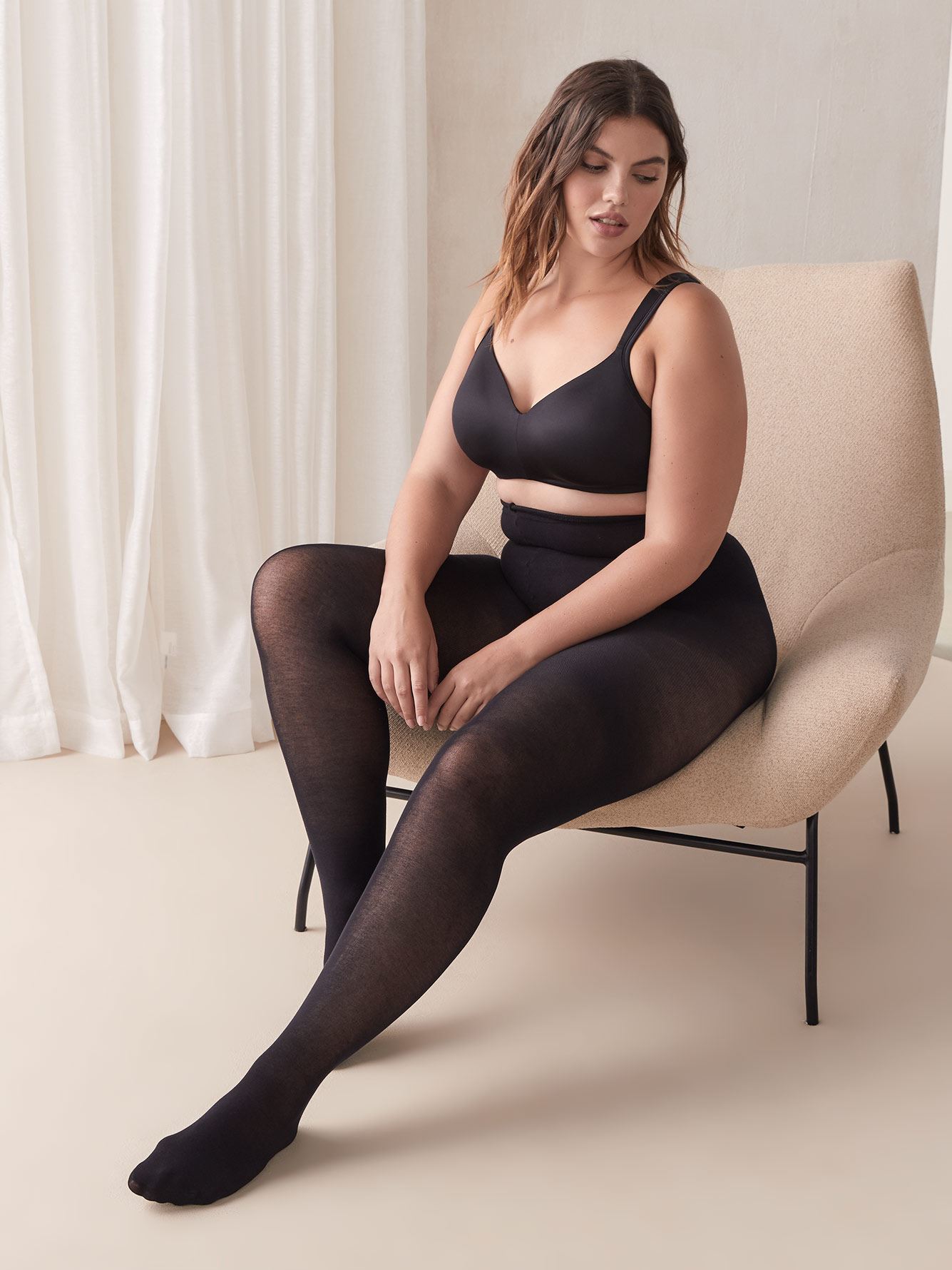 Basic Cotton Tights with SewnIn Panel Mondor Penningtons