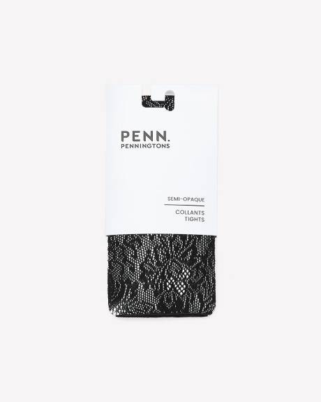 Black Floral Fishnet Fashion Tight