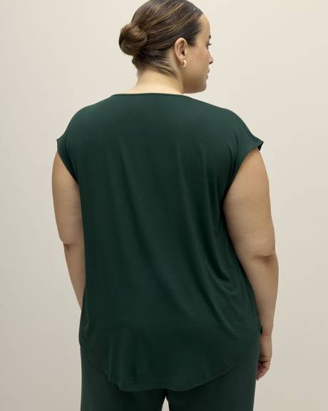 Blouse légère bimatière, tissu responsable