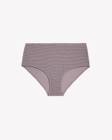 Purple Fern-Print Cotton Brief - ti Voglio