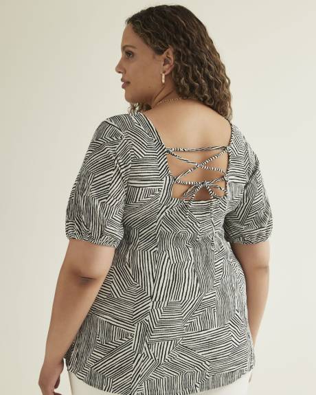 Haut bustier avec manches ballon