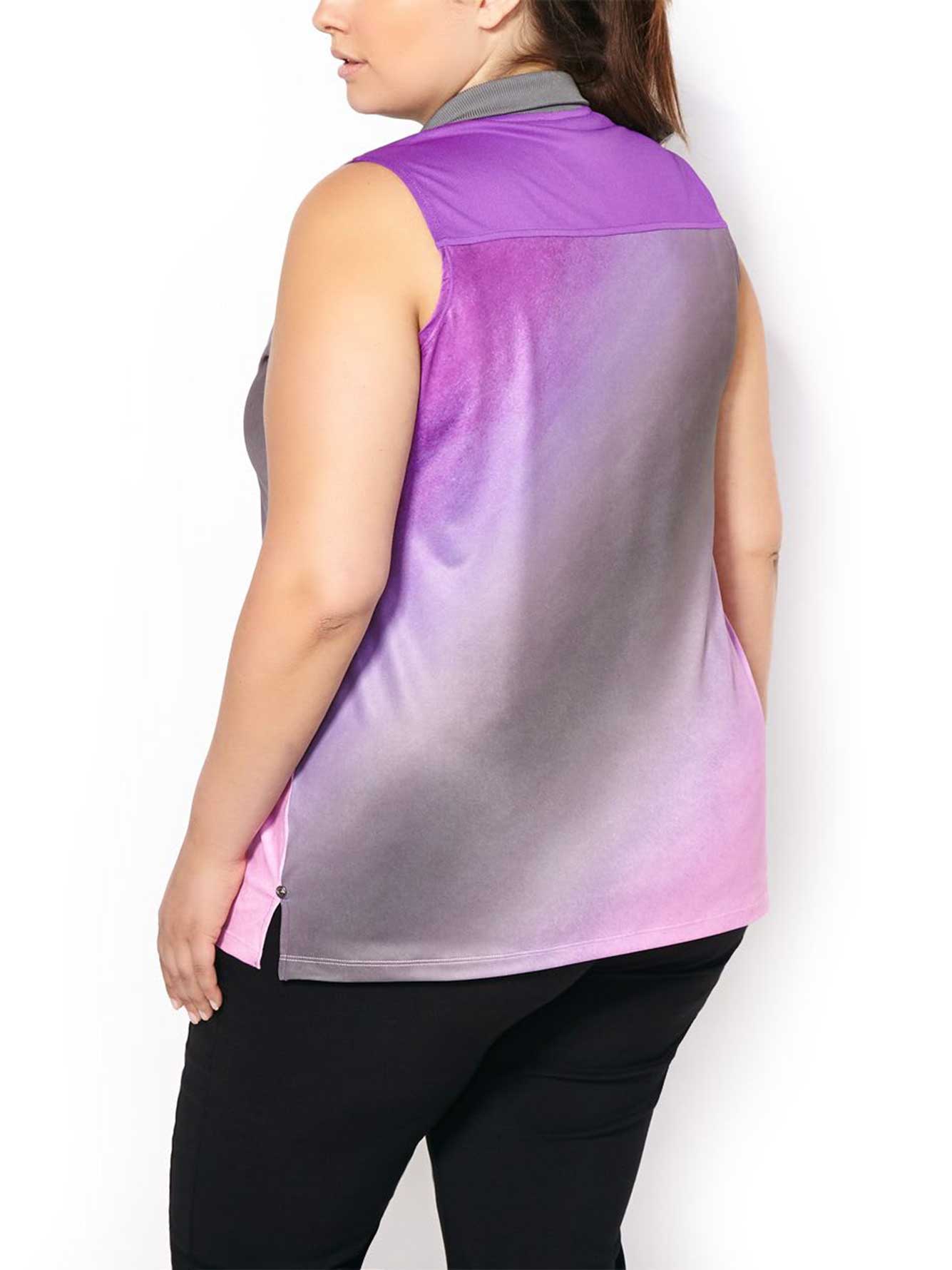 plus size sleeveless polo shirts