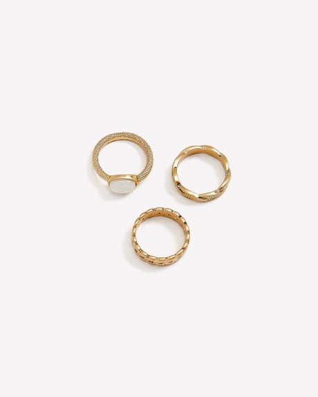 Assorted Matte Rings, Set of 3