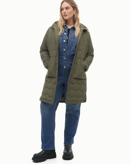 Responsible, Quilted Hooded Jacket - Addition Elle