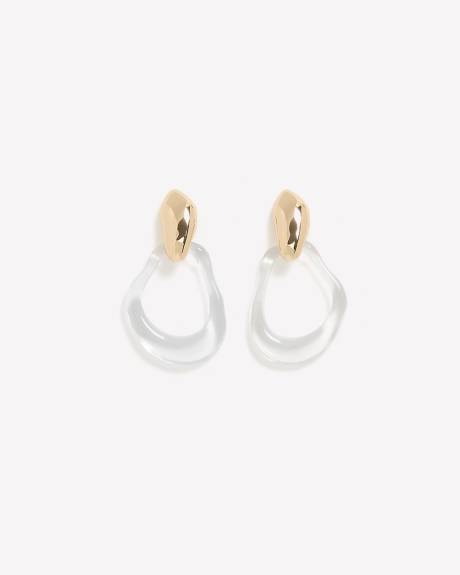 Clear Pendant Earrings