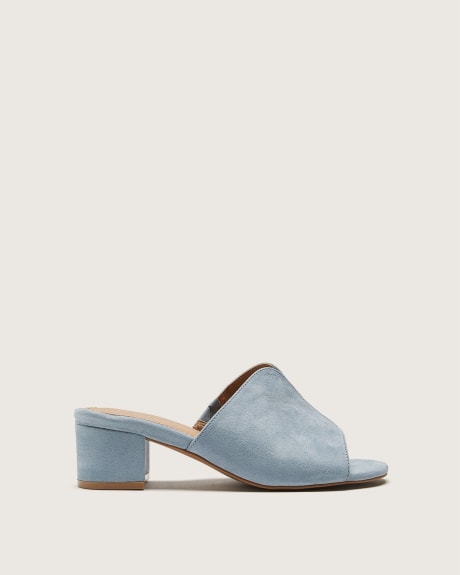 Extra Wide Width, Suede Heeled Mules