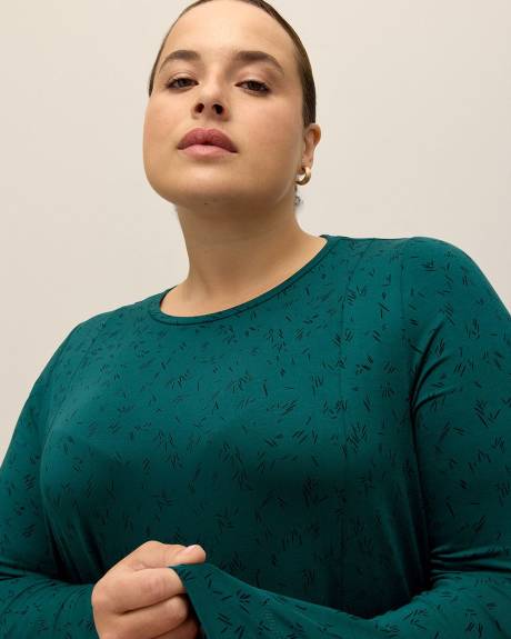 Tunique à manches longues et coupe princesse, tissu responsable