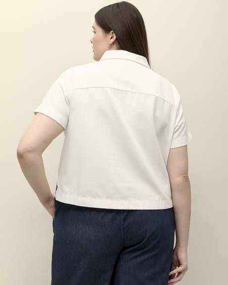 Chemisier blanc en denim