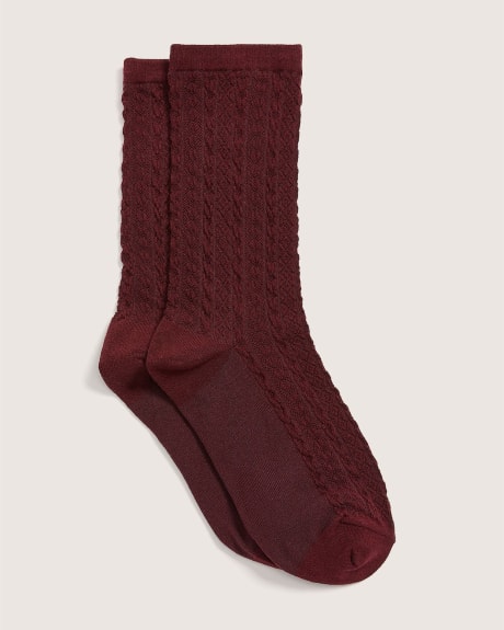 Pointelle Knit Socks