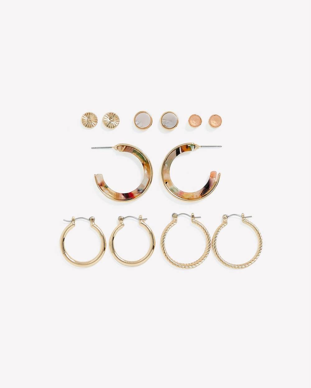 Assorted Stud and Hoop Earrings, Set of 6 Penningtons