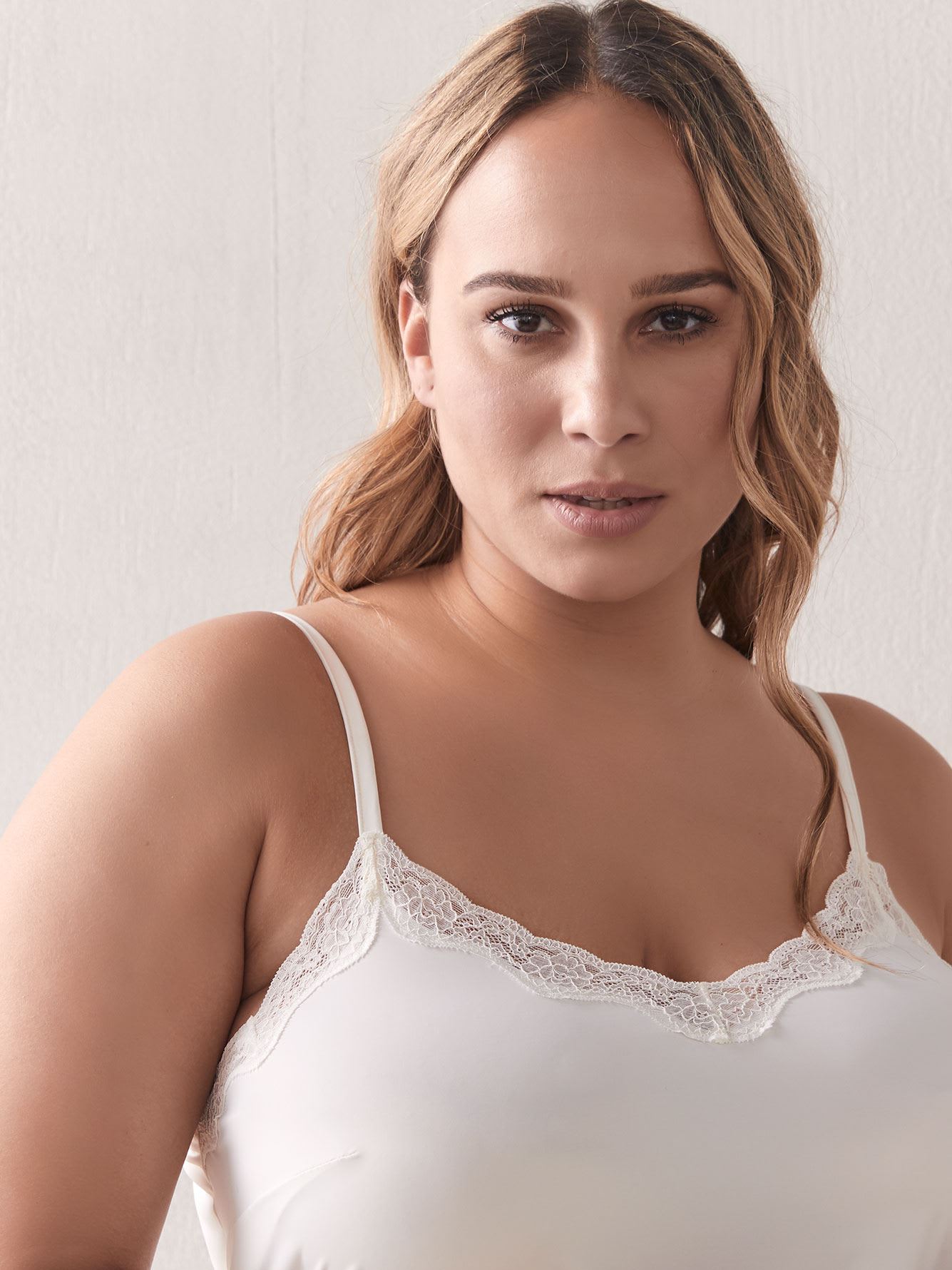 Slip Dress with Lace Trim Addition Elle Penningtons