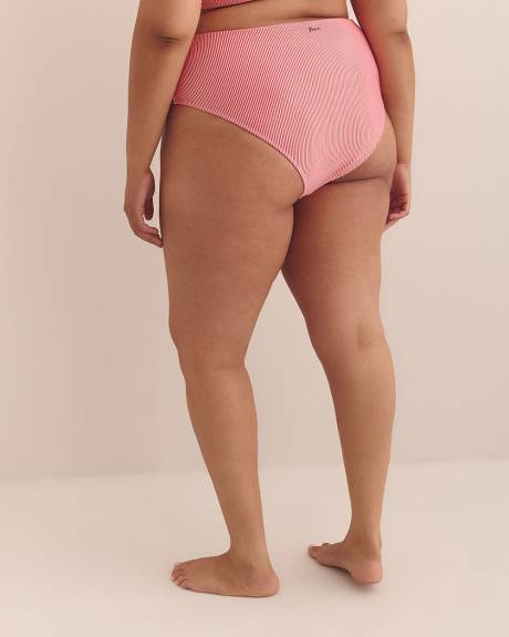 Red Striped Silvia High-Waisted Bikini Brief - Nana The brand