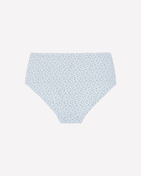 Cotton Brief with Flower Print and Bow - ti Voglio