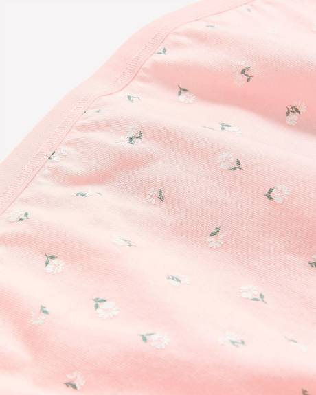 Cotton High-Cut Pink Mini Daisy Brief - ti Voglio