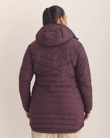 Manteau matelassé mi-long Joy Peak violet foncé - Columbia
