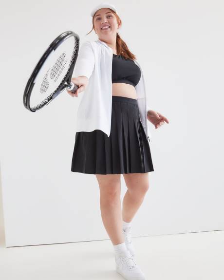 Jupe-short plissée extensible, tissu responsable - Active Zone