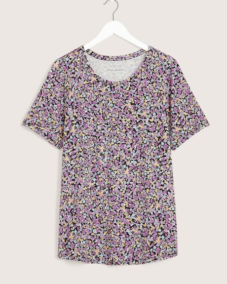Responsible, Printed Modern-Fit Crew Neck Tee - Addition Elle