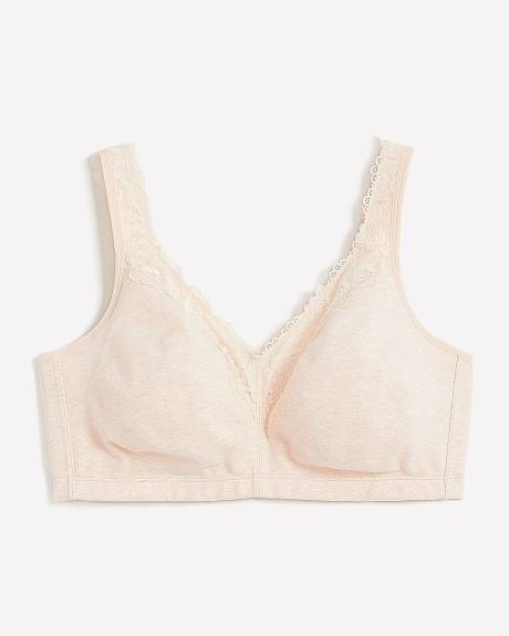Soutien-gorge en coton chiné avec dentelle, avec armatures - ti Voglio