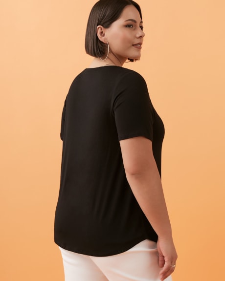 Responsible Printed Crew Neck T-Shirt, Modern-Fit - Addition Elle