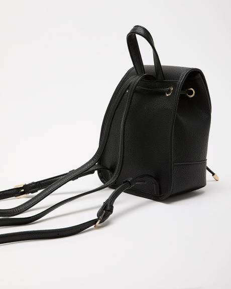 Mini sac à dos en faux cuir de vache