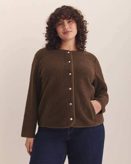 Sherpa Cardigan with Snaps