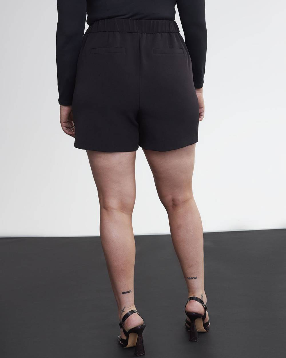 Black Asymmetrical Skort Addition Elle Penningtons