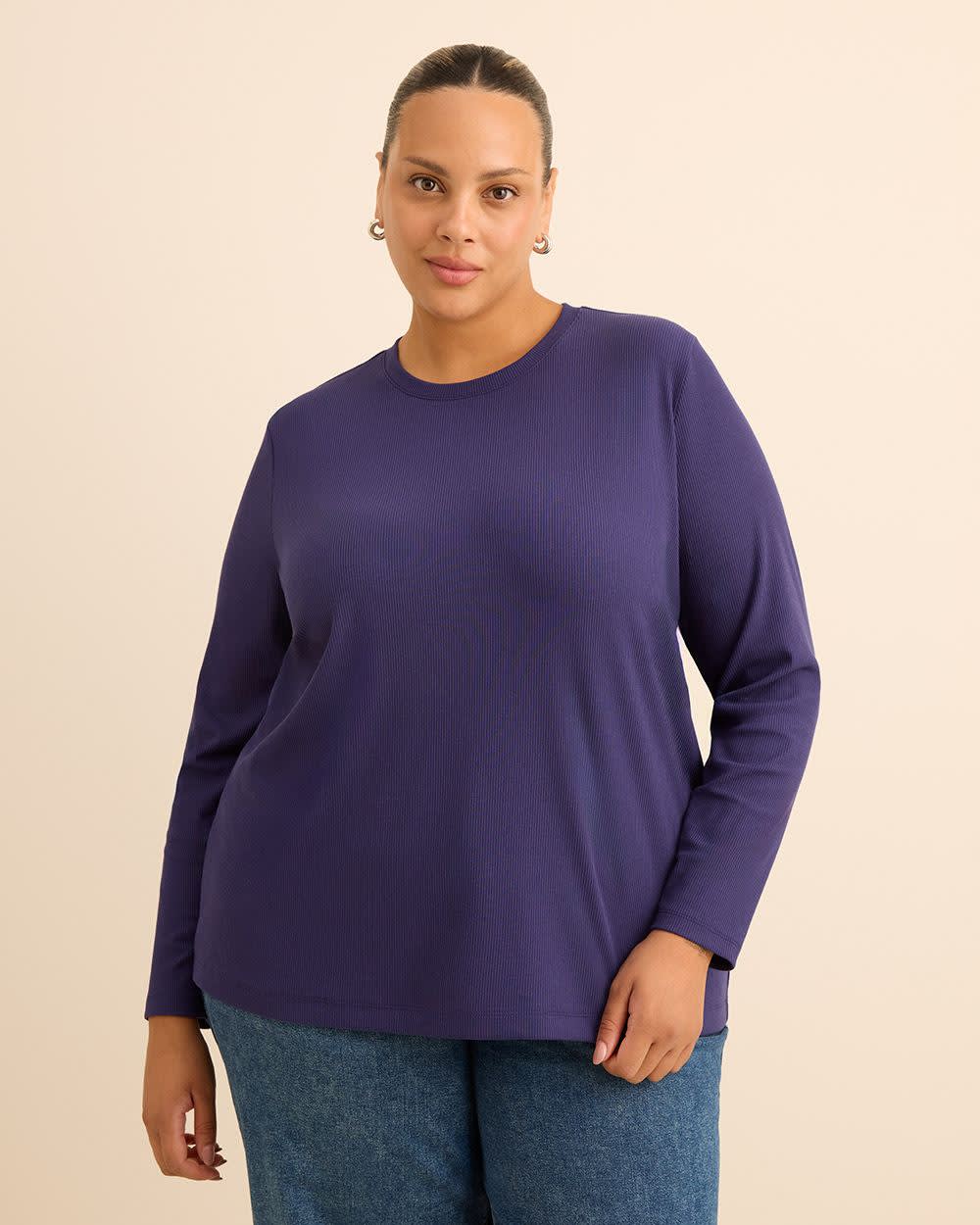 Boyfriend-Fit Ribbed Tee - PENN. Essentials Boyfriend-Fit Ribbed Tee - PENN. Essentials