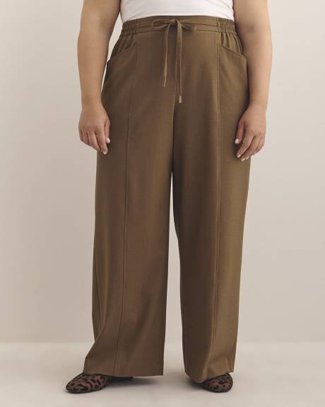 Pull-On Wide-Leg Pant