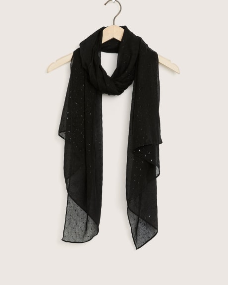 Lightweight Scarf with Tonal Foil