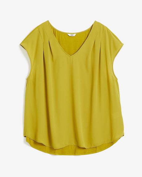 Blouse légère bimatière, tissu responsable