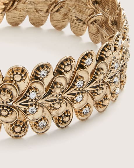 Cast Paisley Leaf Elastic Bracelet