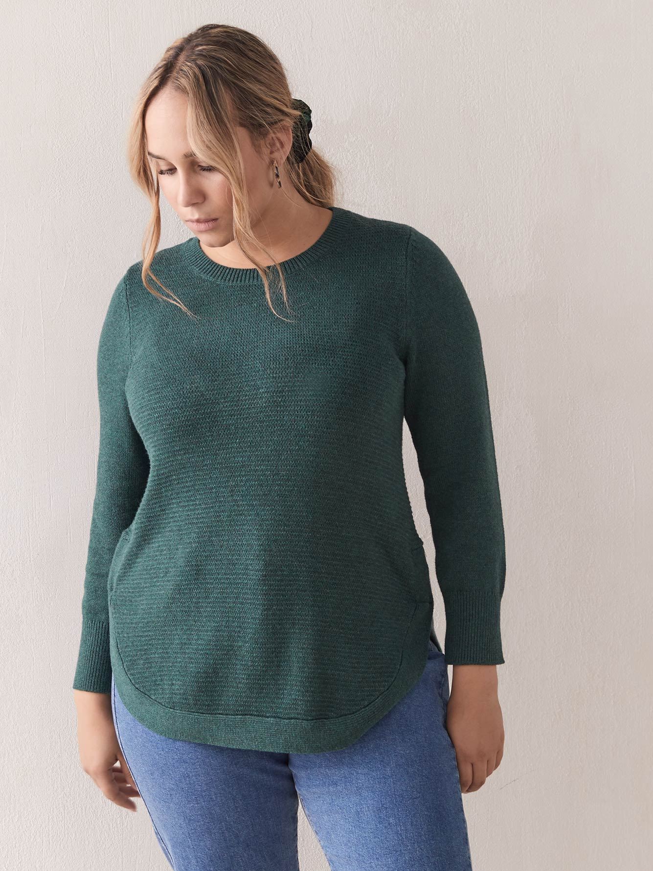 Curved Hem Sweater Addition Elle Penningtons