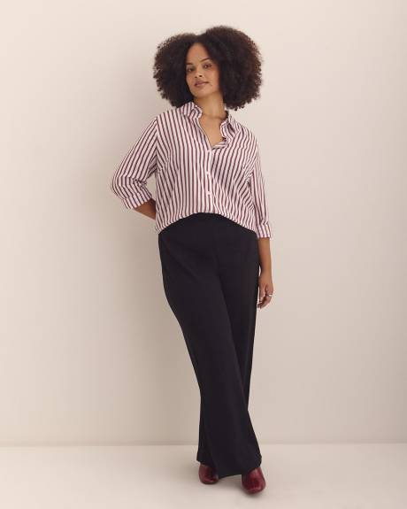 Dobby Buttoned Down Tunic Shirt