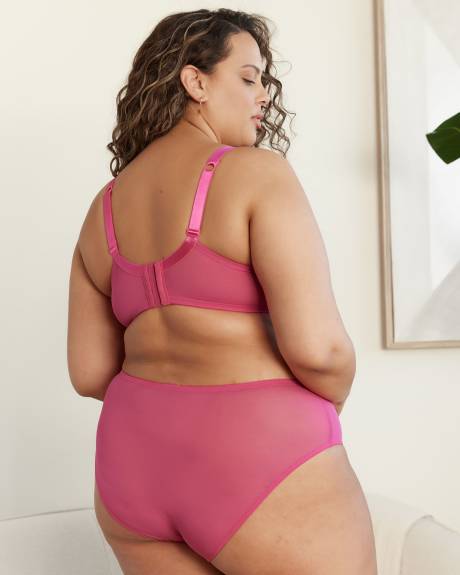 Pink Balconette Bra with Eyelet Embroidery - Déesse Collection