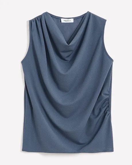 Sleeveless Drappé Knit Top - Addition Elle
