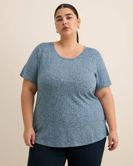 T-shirt imprimé à col rond, coupe curvy - Essentiels PENN.